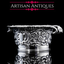 Load image into Gallery viewer, Antique Georgian Solid Silver Irish Bowl with Gorgeous Irish Chasing - Robert W Smith 1832
