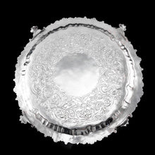 Load image into Gallery viewer, A Magnificent Large (47cm) Georgian Solid Silver Irish Salver / Tray with Beautiful High Lion Feet - Robert W Smith 1831
