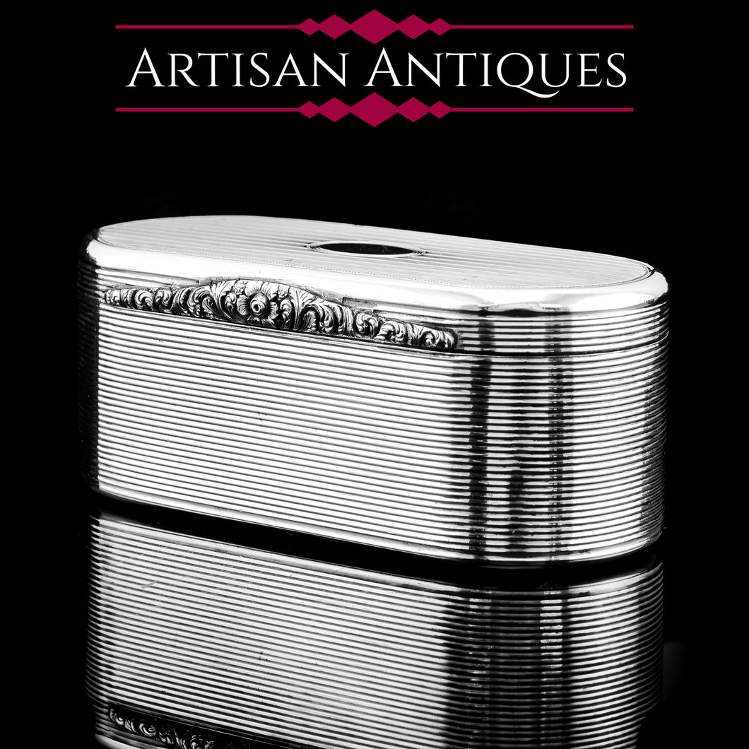 Rare Antique Georgian Silver Snuff Box Large Proportions - John Reily 1824