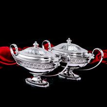 Load image into Gallery viewer, Antique Georgian Solid Silver Pair of Tureens in Neoclassical Style - Benjamin Laver 1782
