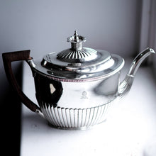 Load image into Gallery viewer, Antique Georgian Solid Silver Teapot with Coronet-like Finial - Daniel Pontifex London 1798

