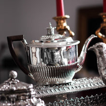 Load image into Gallery viewer, Antique Georgian Solid Silver Teapot with Coronet-like Finial - Daniel Pontifex London 1798
