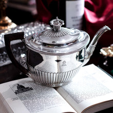 Load image into Gallery viewer, Antique Georgian Solid Silver Teapot with Coronet-like Finial - Daniel Pontifex London 1798
