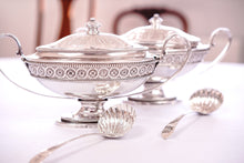 Load image into Gallery viewer, Antique Georgian Solid Silver Pair of Tureens in Neoclassical Style - Benjamin Laver 1782
