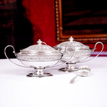 Load image into Gallery viewer, Antique Georgian Solid Silver Pair of Tureens in Neoclassical Style - Benjamin Laver 1782
