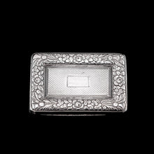 Load image into Gallery viewer, Antique Georgian Silver Snuff Box with Floral Border - Thomas Wilkes Barker 1824
