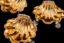 Load image into Gallery viewer, A Wonderful Trio of Antique Georgian Solid Sterling Silver Set of Shell Scallop Dishes - J T Younge, Walker &amp; Crowder 1807
