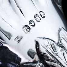 Load image into Gallery viewer, Antique Solid Silver Salt Cellars Naturalistic Flower Design - William Bateman 1832
