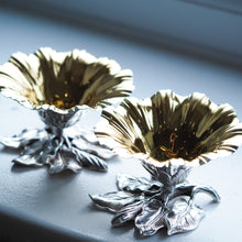 Load image into Gallery viewer, Antique Solid Silver Salt Cellars Naturalistic Flower Design - William Bateman 1832
