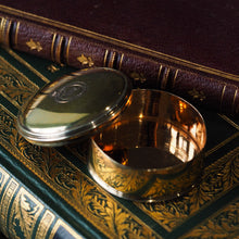 Load image into Gallery viewer, Antique Solid Silver Gilt Circular Tobacco Snuff Box - 18th Century
