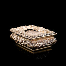 Load image into Gallery viewer, Antique Silver Gilt Table Snuff Box - Yapp &amp; Woodward 1847
