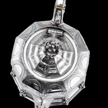 Load image into Gallery viewer, Rare Antique Solid Silver Victorian Tea Set, 3 Piece Gothic Design - Elkington 1853
