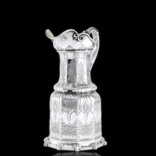 Load image into Gallery viewer, Rare Antique Solid Silver Victorian Tea Set, 3 Piece Gothic Design - Elkington 1853
