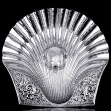 Load image into Gallery viewer, A Spectacular &amp; Huge Antique Victorian Solid Silver Shell Basin Dish / Bowl (40cm+) - Hunt &amp; Roskell, London 1846

