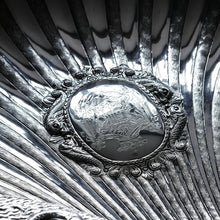Load image into Gallery viewer, A Spectacular &amp; Huge Antique Victorian Solid Silver Shell Basin Dish / Bowl (40cm+) - Hunt &amp; Roskell, London 1846
