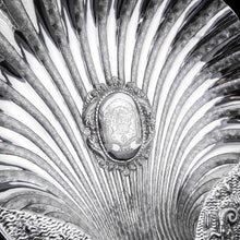 Load image into Gallery viewer, A Spectacular &amp; Huge Antique Victorian Solid Silver Shell Basin Dish / Bowl (40cm+) - Hunt &amp; Roskell, London 1846
