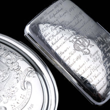Load image into Gallery viewer, Antique Solid Silver Cigar Case with Indian Army Military Interest Records Hand Engraved - c.1890

