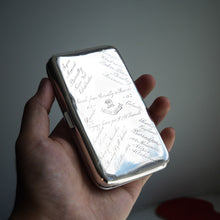 Load image into Gallery viewer, Antique Solid Silver Cigar Case with Indian Army Military Interest Records Hand Engraved - c.1890
