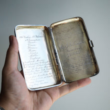 Load image into Gallery viewer, Antique Solid Silver Cigar Case with Indian Army Military Interest Records Hand Engraved - c.1890
