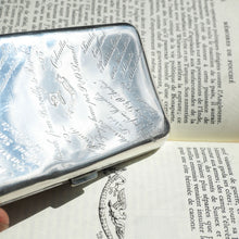 Load image into Gallery viewer, Antique Solid Silver Cigar Case with Indian Army Military Interest Records Hand Engraved - c.1890
