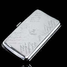 Load image into Gallery viewer, Antique Solid Silver Cigar Case with Indian Army Military Interest Records Hand Engraved - c.1890
