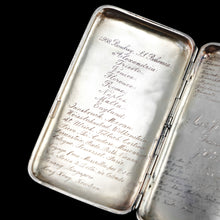 Load image into Gallery viewer, Antique Solid Silver Cigar Case with Indian Army Military Interest Records Hand Engraved - c.1890

