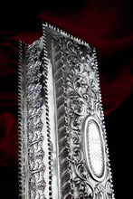 Load image into Gallery viewer, Giant Antique Edwardian Solid Silver Jewellery Box with Profuse Chased Decorations - Mappin &amp; Webb Ltd 1901
