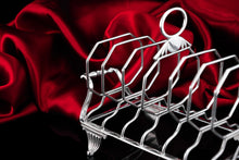 Load image into Gallery viewer, Antique Georgian Solid Silver Toast Rack in Neoclassical Design - Rebecca Emes &amp; Edward Barnard 1809
