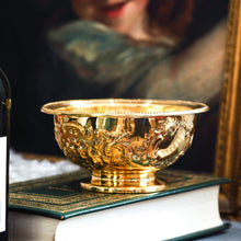Load image into Gallery viewer, Antique Victorian Solid Silver Gilt Bowl with Ornate Floral Chasing - Henry Wilkinson &amp; Co 1860
