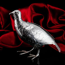 Load image into Gallery viewer, Antique Solid Silver Large Partridge/Grouse Bird Model Box - Edwardian 1910 Boaz Moses Landeck
