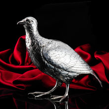 Load image into Gallery viewer, Antique Solid Silver Large Partridge/Grouse Bird Model Box - Edwardian 1910 Boaz Moses Landeck
