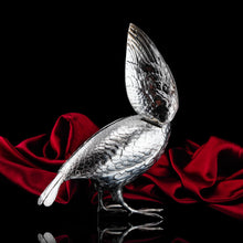 Load image into Gallery viewer, Antique Solid Silver Large Partridge/Grouse Bird Model Box - Edwardian 1910 Boaz Moses Landeck
