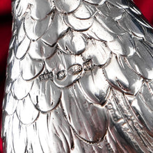 Load image into Gallery viewer, Antique Solid Silver Large Partridge/Grouse Bird Model Box - Edwardian 1910 Boaz Moses Landeck
