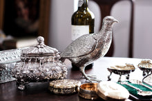 Load image into Gallery viewer, Antique Solid Silver Large Partridge/Grouse Bird Model Box - Edwardian 1910 Boaz Moses Landeck
