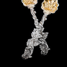 Load image into Gallery viewer, Antique Georgian Silver Salt Spoons Rococo Shell Design - 1824
