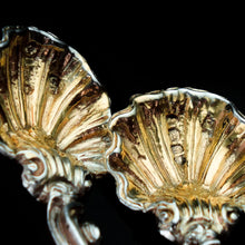 Load image into Gallery viewer, Antique Georgian Silver Salt Spoons Rococo Shell Design - 1824
