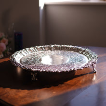 Load image into Gallery viewer, A Magnificent Large (47cm) Georgian Solid Silver Irish Salver / Tray with Beautiful High Lion Feet - Robert W Smith 1831
