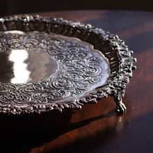 Load image into Gallery viewer, A Magnificent Large (47cm) Georgian Solid Silver Irish Salver / Tray with Beautiful High Lion Feet - Robert W Smith 1831
