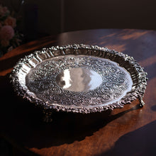 Load image into Gallery viewer, A Magnificent Large (47cm) Georgian Solid Silver Irish Salver / Tray with Beautiful High Lion Feet - Robert W Smith 1831
