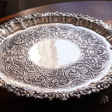 Load image into Gallery viewer, A Magnificent Large (47cm) Georgian Solid Silver Irish Salver / Tray with Beautiful High Lion Feet - Robert W Smith 1831
