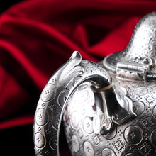 Load image into Gallery viewer, Antique Victorian Solid Silver Teapot with Rare Dotted Pattern - Barnards 1863

