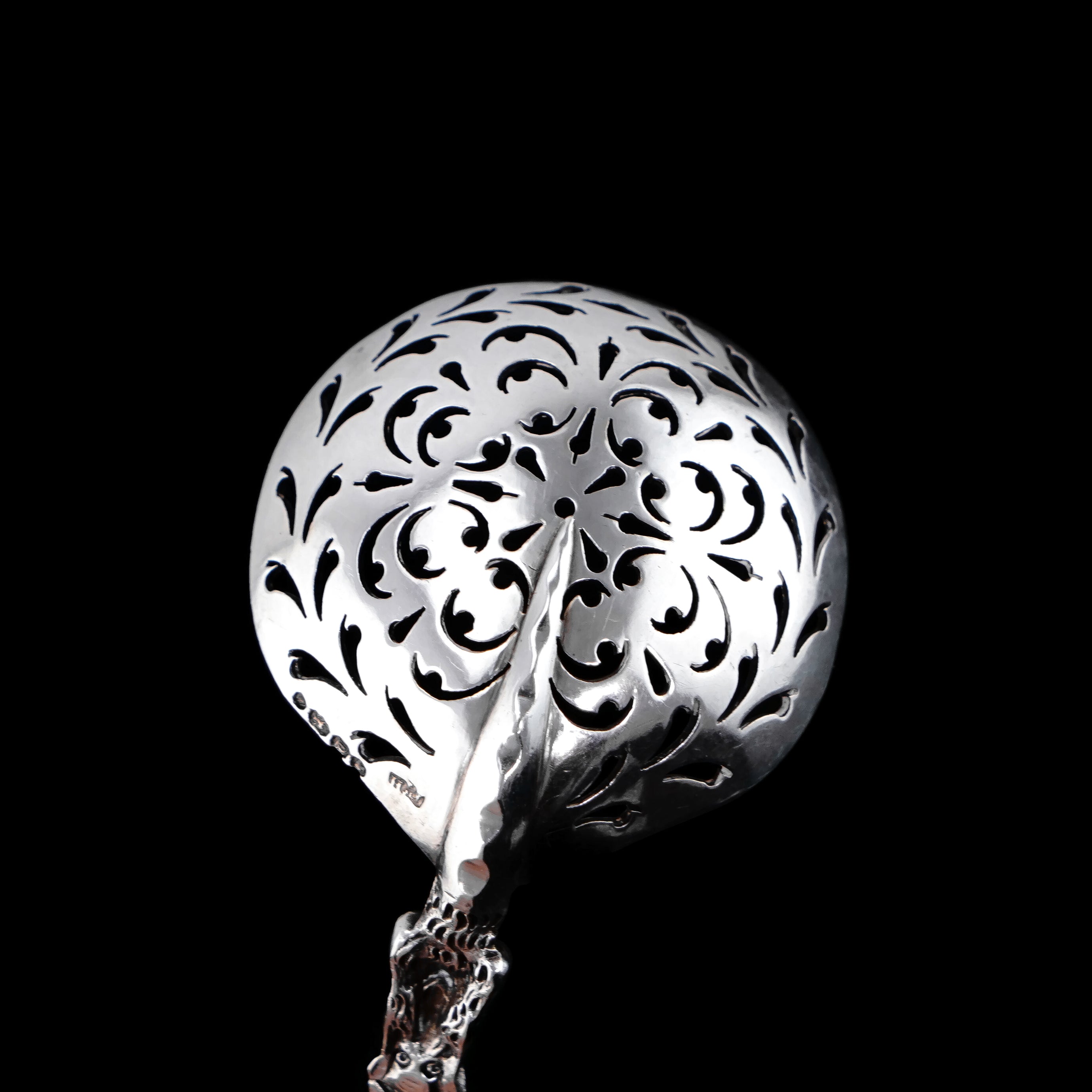 Rare Antique Victorian Solid Silver Sugar Sifter/Caster Spoon with