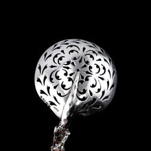 Load image into Gallery viewer, Rare Antique Victorian Solid Silver Sugar Sifter/Caster Spoon with Figural Terminal - 1854

