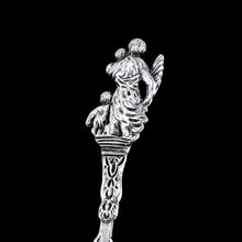 Load image into Gallery viewer, Rare Antique Victorian Solid Silver Sugar Sifter/Caster Spoon with Figural Terminal - 1854

