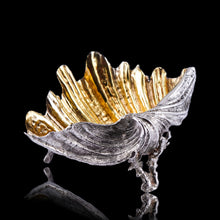 Load image into Gallery viewer, Magnificent Antique Victorian Solid Silver Salt/Butter Dish, Cast Shell Giant Clam Design - Stephen Smith 1876

