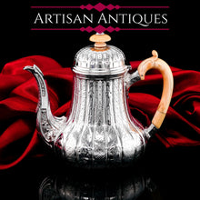 Load image into Gallery viewer, Antique Solid Silver Coffee Pot with Abercorn Pattern -  Robert Garrard 1866
