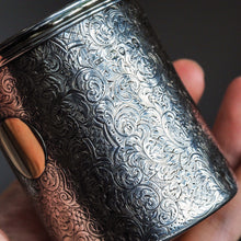 Load image into Gallery viewer, Antique Victorian Solid Silver Beaker Cup Fully Hand Engraved - 1839 - Artisan Antiques
