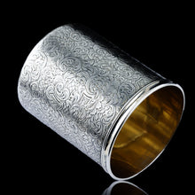 Load image into Gallery viewer, Antique Victorian Solid Silver Beaker Cup Fully Hand Engraved - 1839 - Artisan Antiques
