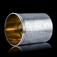 Load image into Gallery viewer, Antique Victorian Solid Silver Beaker Cup Fully Hand Engraved - 1839 - Artisan Antiques
