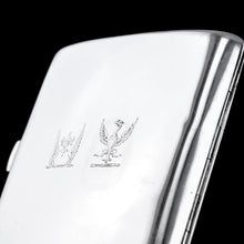 Load image into Gallery viewer, Antique Victorian Solid Silver Cigarette Case Wonderful Curve &amp; Crested - London 1894
